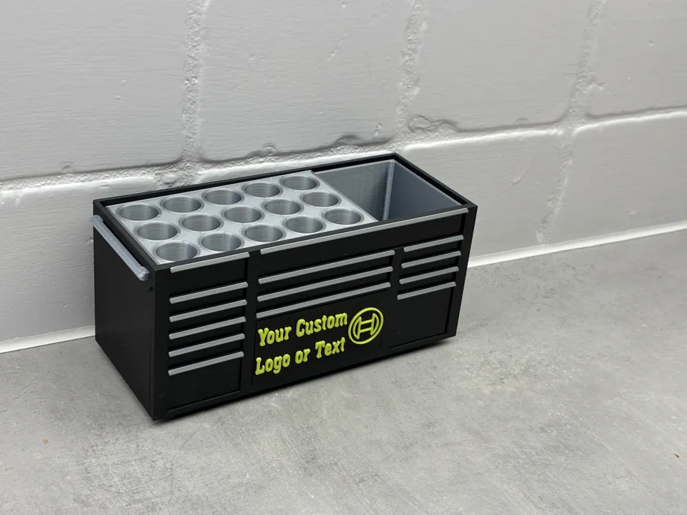 Add your Logo & Text - Toolbox for desk office - Free 3D Print Model ...