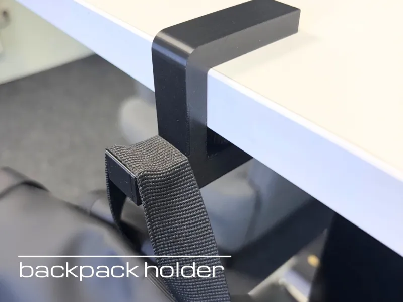 Desk Clamp Backpack Holder with Screw Lock