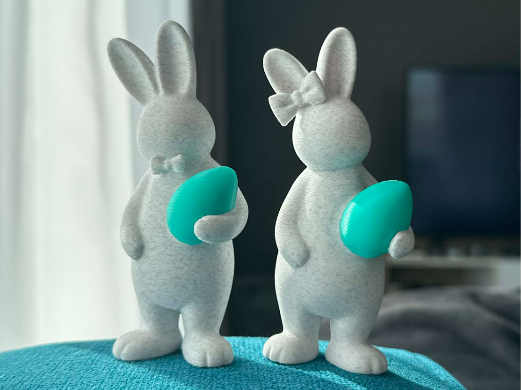 Minimalist Easter Bunny Duo