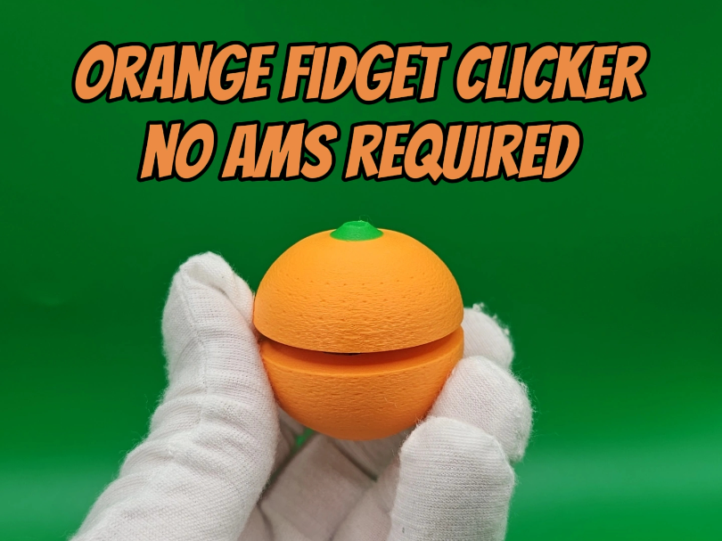Orange Fidget Clicker Desk Toy
