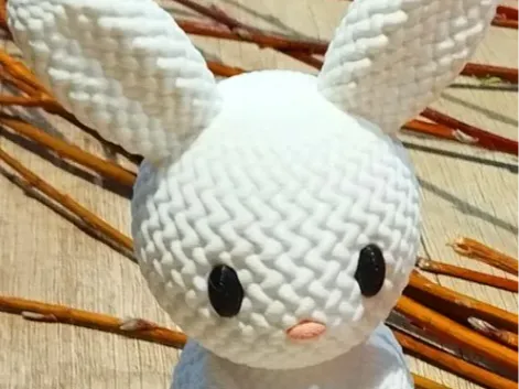 Coniglietto di pasqua intrecciato NO AMS