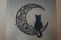 Décoration murale chat noir et lune — photo 2