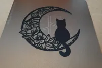 Décoration murale chat noir et lune — photo 3