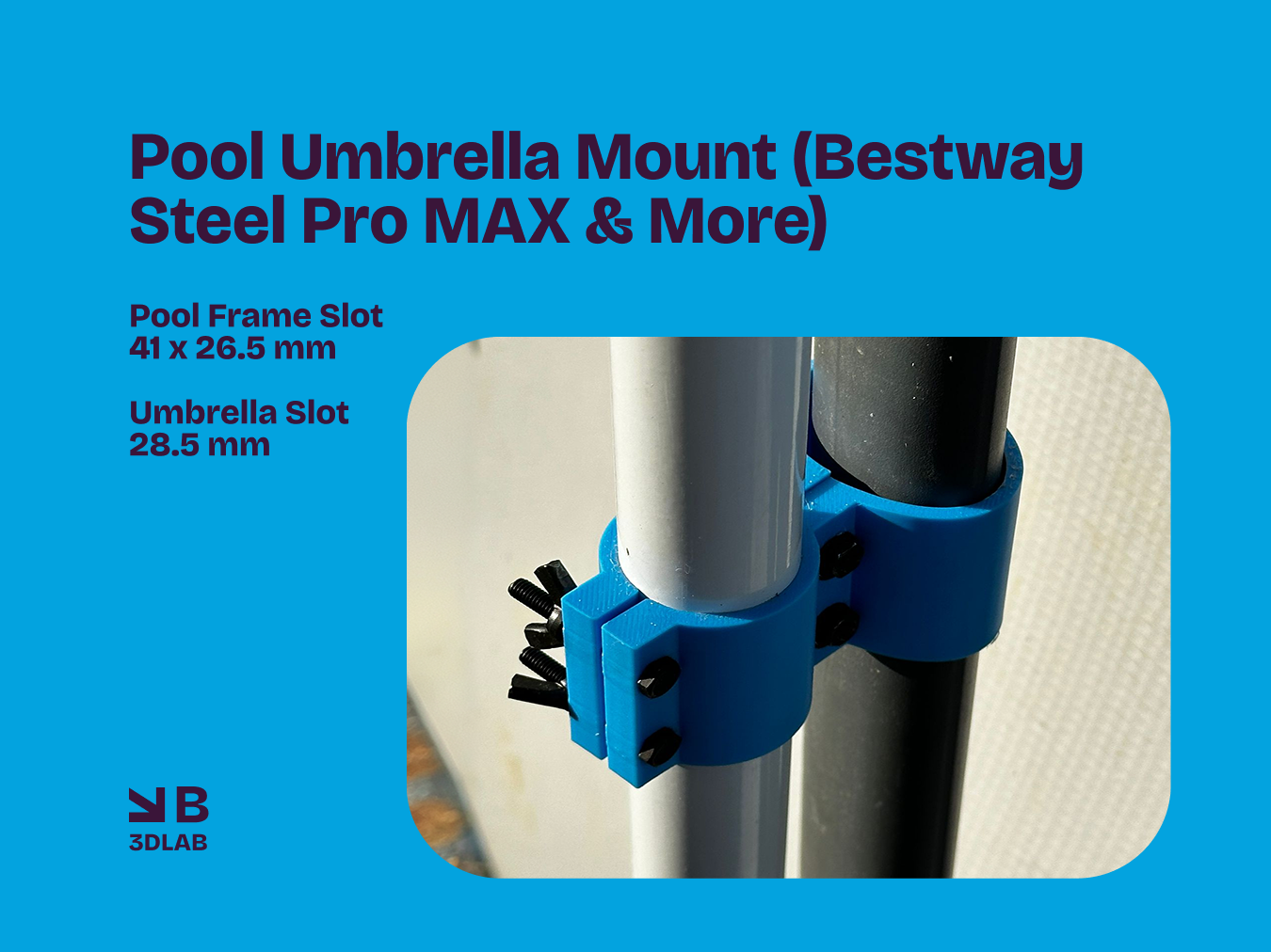 Pool Umbrella Mount (Bestway Steel Pro MAX & More)