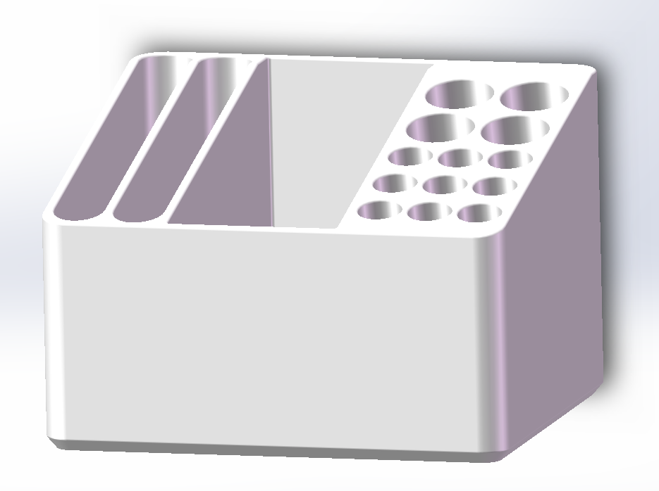 Miniatura 2 do modelo 3D 桌面收纳盒