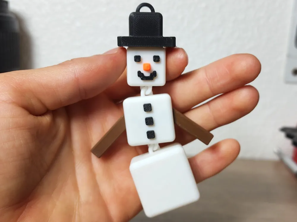 Flexi Print in Place Snowman - Christmas 2024 by DR3D_Prints - MakerWorld
