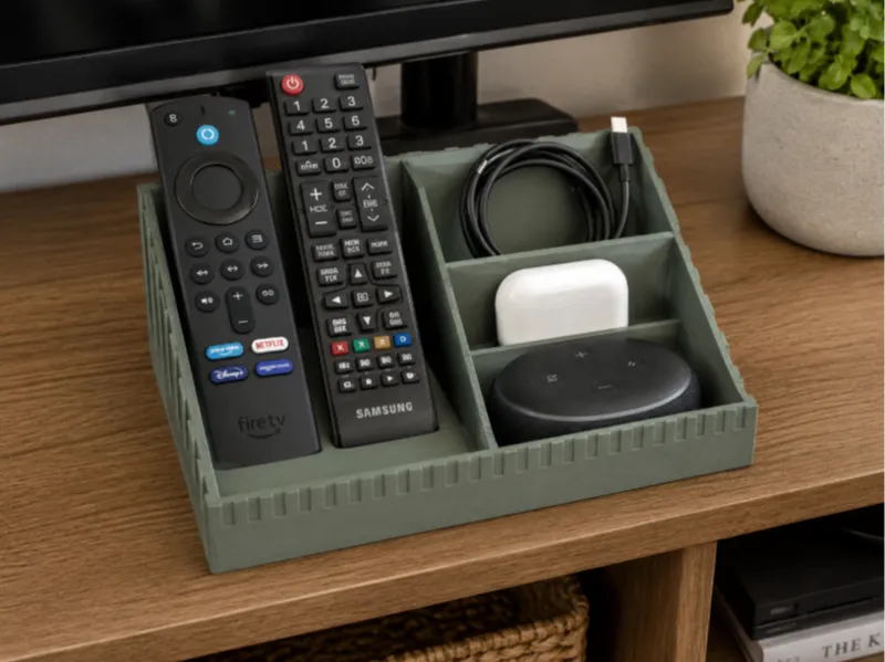 Japandi Remote Control Organizer - TV Storage