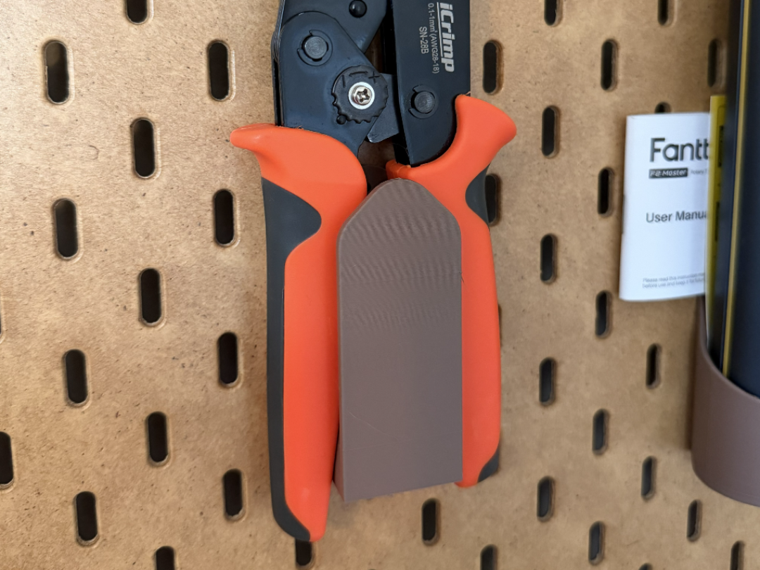 Just Crimping Tool Holder Ikea Skadis Pegboard