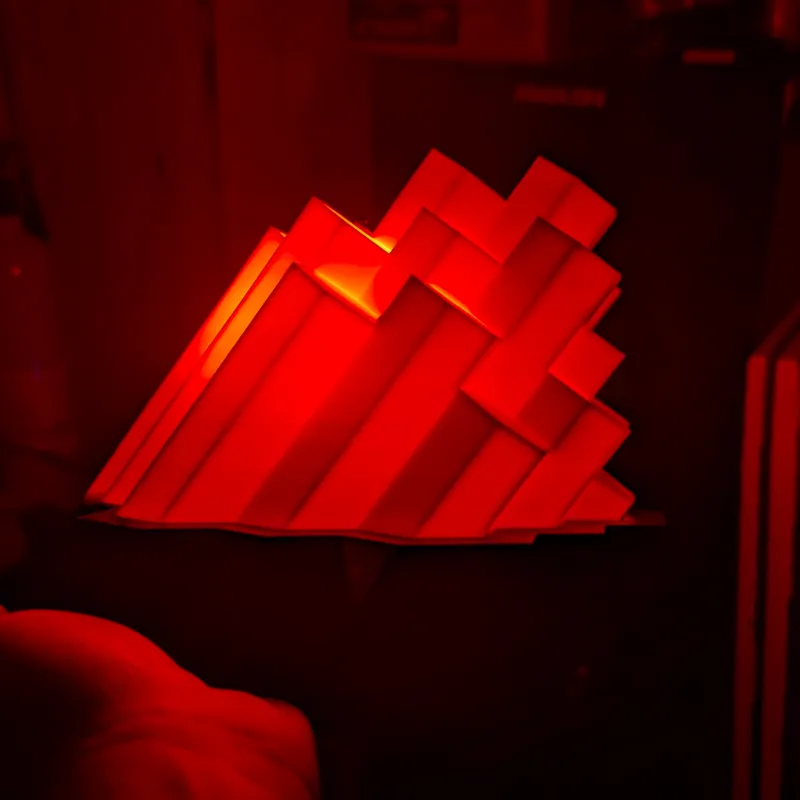 Geometric Hex Lamp with Base