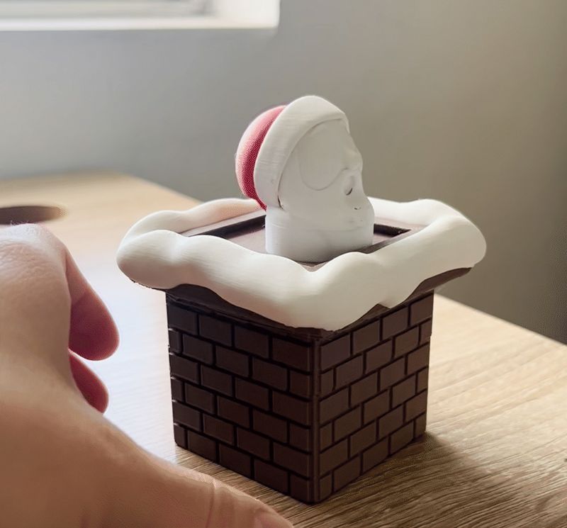 Santa Stuck In Chimney Toy (Christmas Decor)