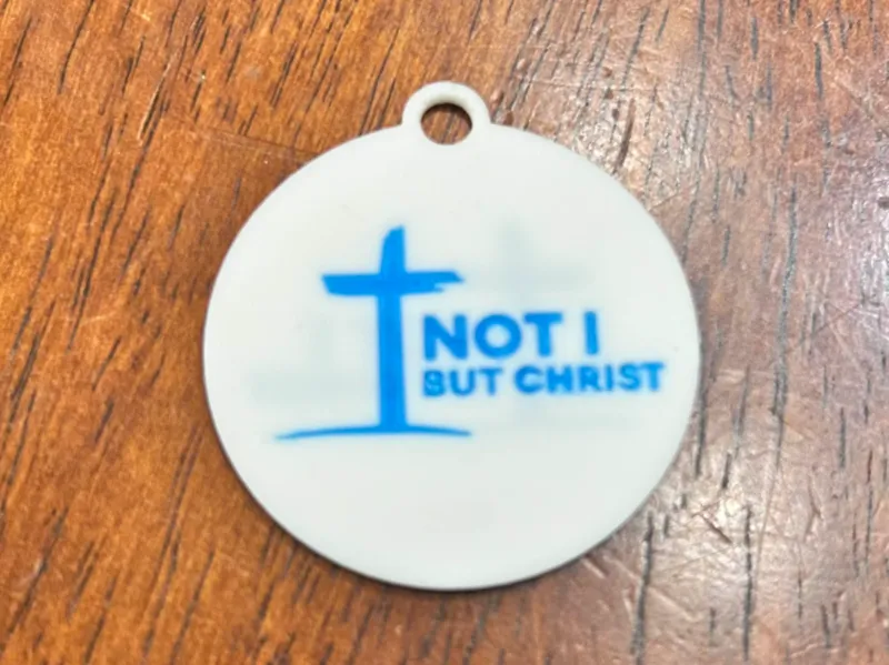 Not I But Christ Keychain