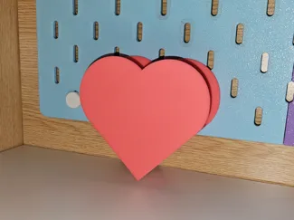 Skadis Heart Shaped Sticky Notes Box