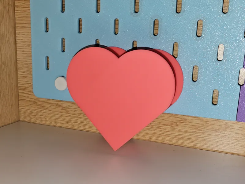 Skadis Heart Shaped Sticky Notes Box