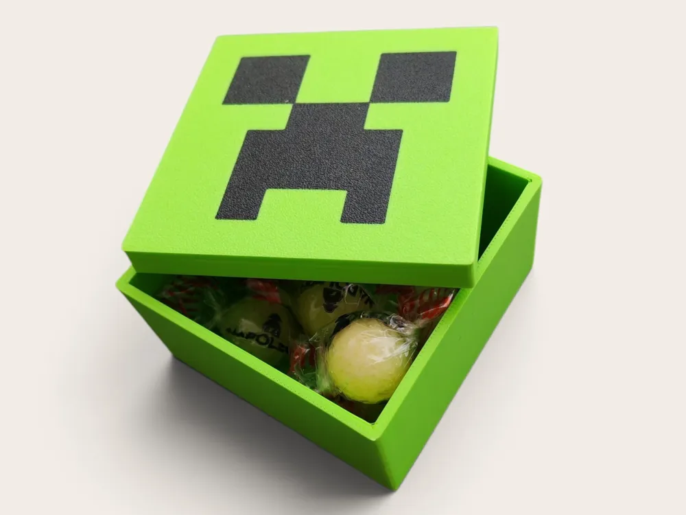 Minecraft Creeper Storage Box - Free 3D Print Model - MakerWorld
