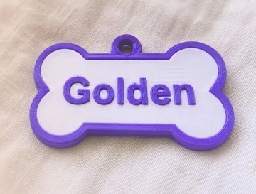 Llavero: Customizable Parametric Name Keychain Pet tag Dog — vista de referencia 3