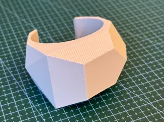 Faceted Bracelet - Diamond shaped cuff bracelet