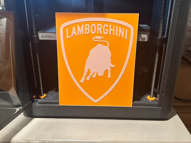 Lamborghini Badge Logo Wall Art Sign
