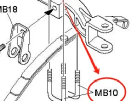 MB10 chassis Tamiya U-BoltボルトU-BolzenBoulon en U