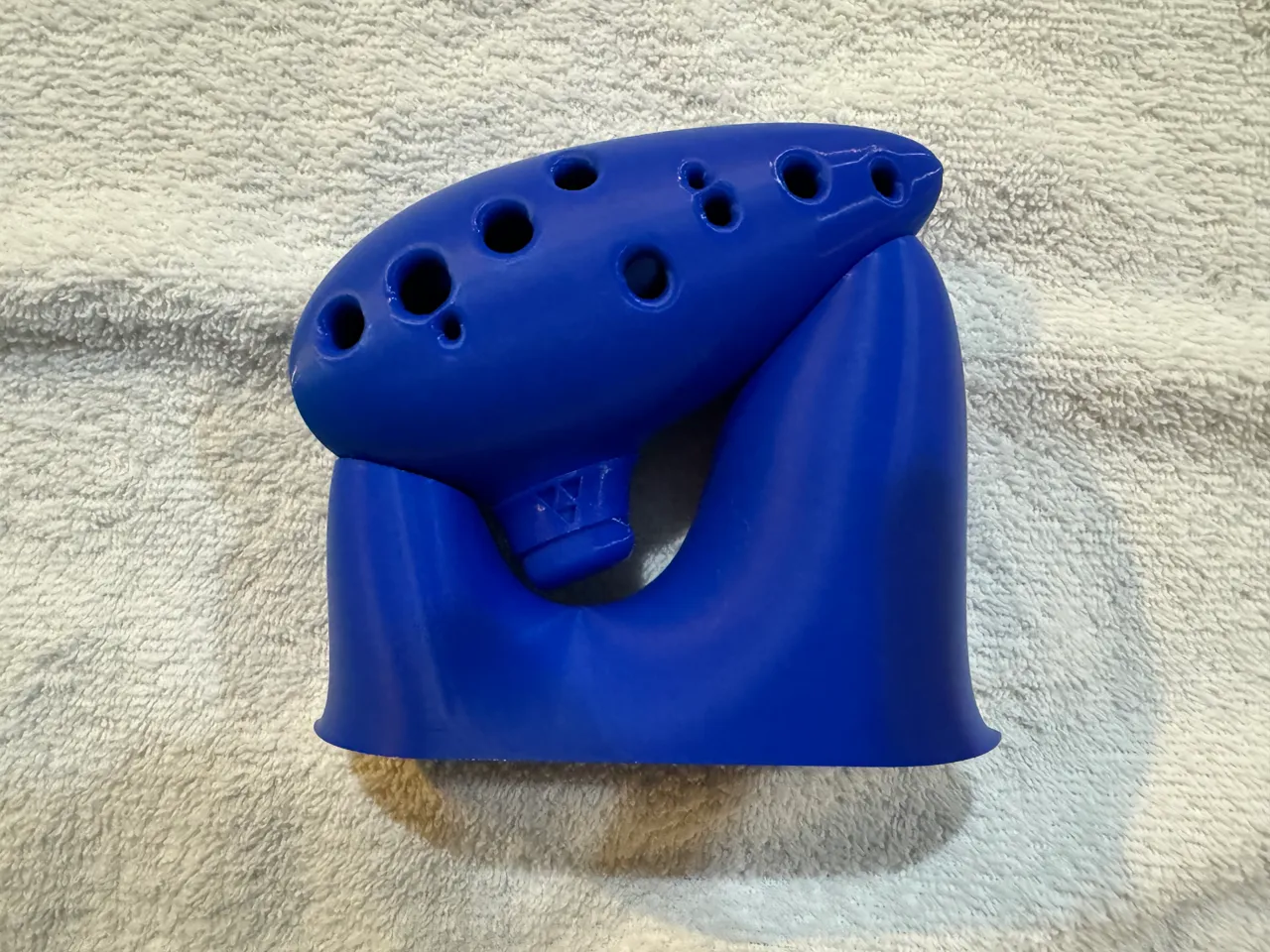 12 Hole Ocarina with "Legend of Zelda - Ocarina of Time" inspired Collar. Includes Organic stand. view 2