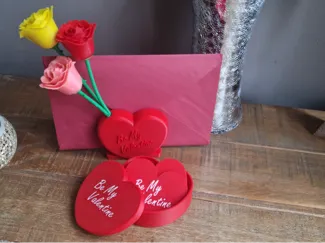 Valentines Day Card & Rose Holder