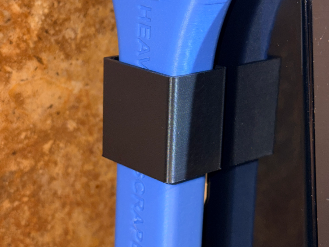 Wall mounted holder for Trapezoidal blade scraper