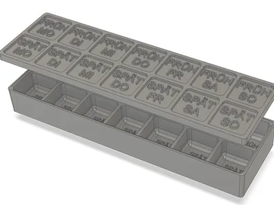 Tablettenbox für eine Woche