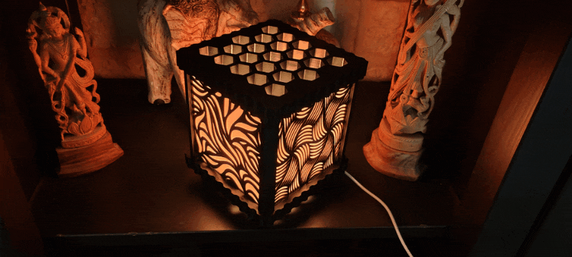 Kumiko Lamp  4 panels (choose) / lithophane  