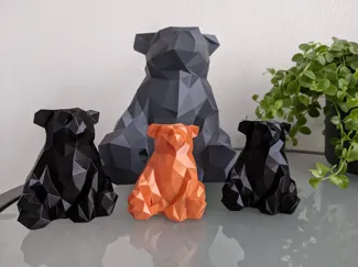 Chilling Low Poly Bear (no supports needed)