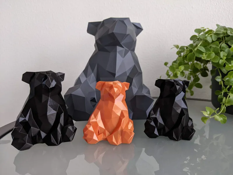 Chilling Low Poly Bear (no supports needed)