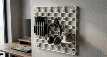 Accesorio para impresora 3D: Skadis Pegboard Modular (250x250x5mm) — vista de referencia 3