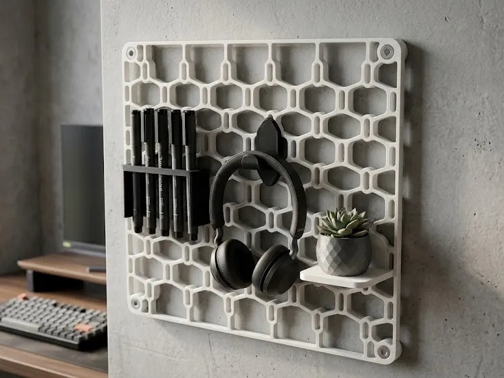 Accesorio para impresora 3D: Skadis Pegboard Modular (250x250x5mm). Referencia del modelo original.