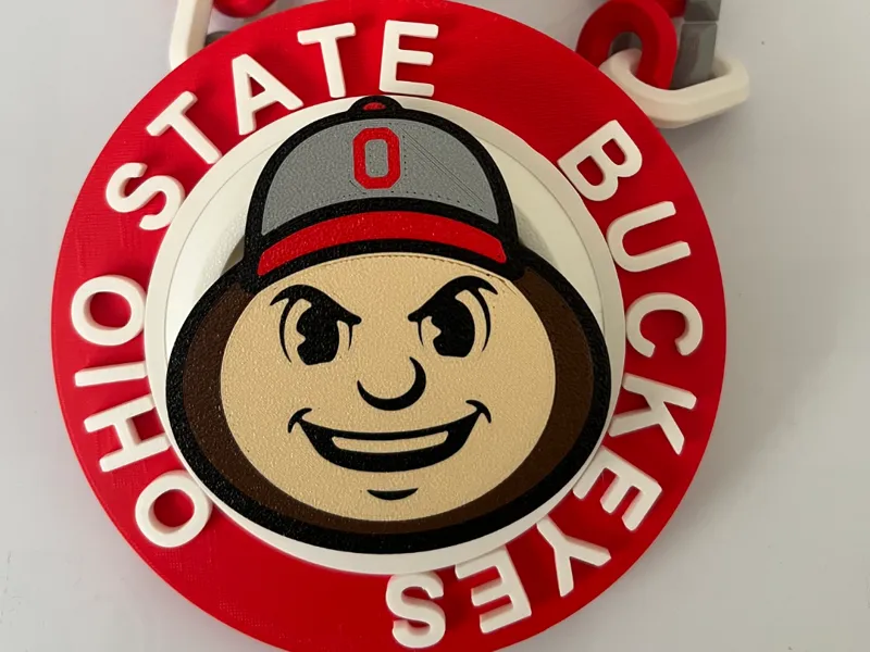Ohio State Spinner Chain - Alt logo 4 & 5 colors
