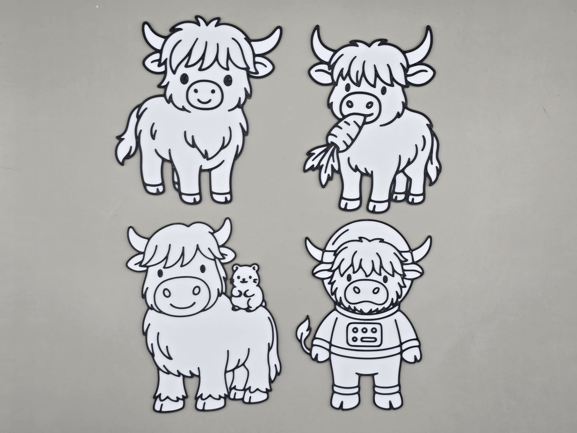 Highland Cow Coloring Craft Set