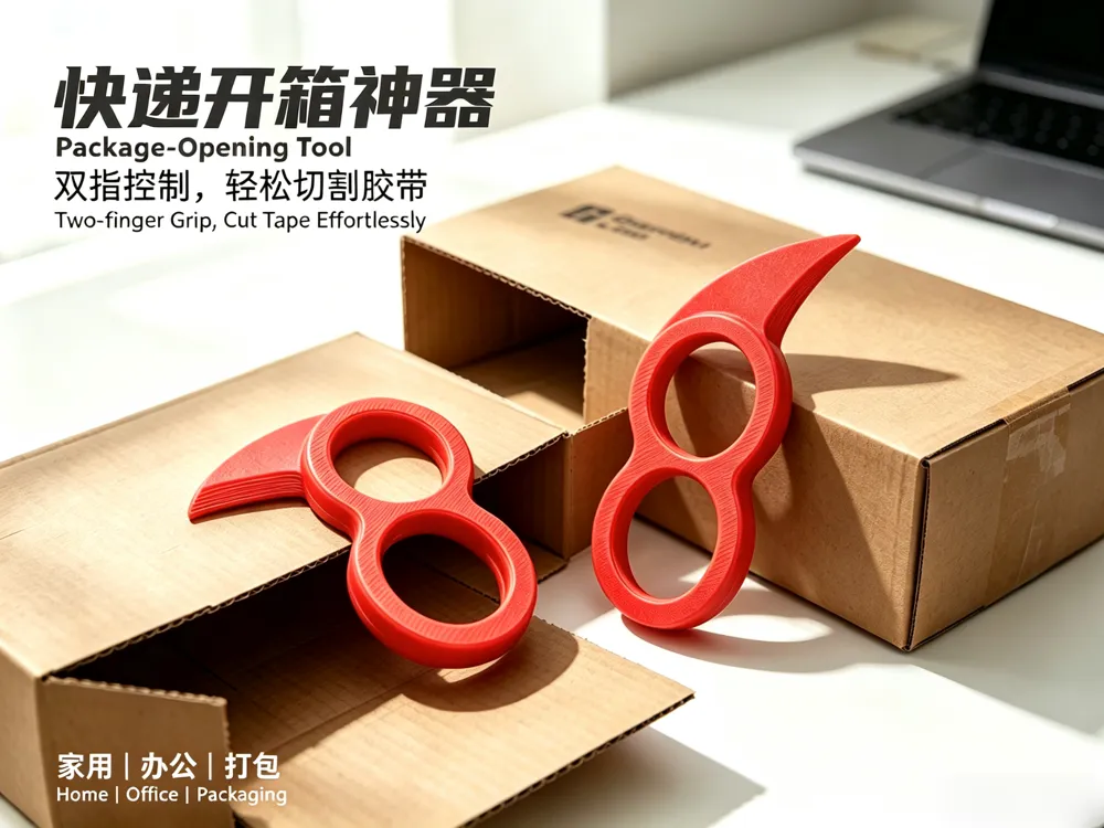 Modelo para impresión 3D: 开箱刀 快递刀（省力版）. Referencia del modelo original.