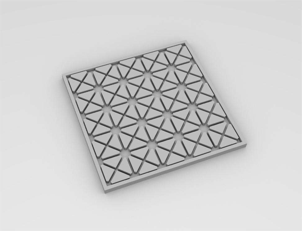 Miniatura 2 do modelo 3D 可拼接杯垫 或者 沥水垫