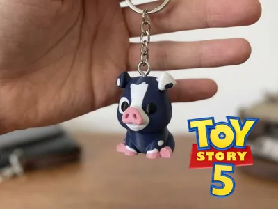 Blaze's Pig Pet Multicolor Keychain  - Toy Story 5