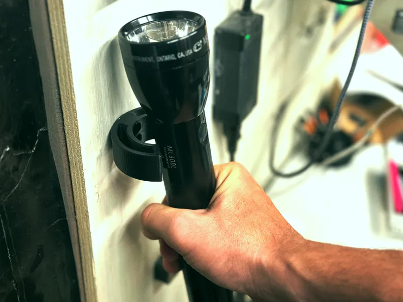 D Cell Flashlight Wall Mount. Designed for Maglite