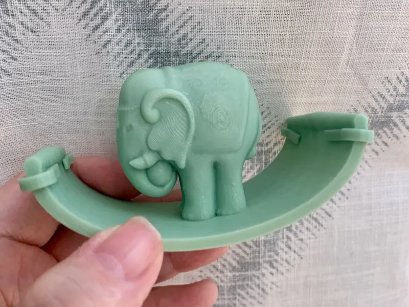 Elephant "Flying Carpet" rocker ink blotter