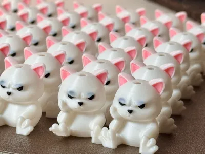 Mini Angry Cat – Desk Buddy & Keychain