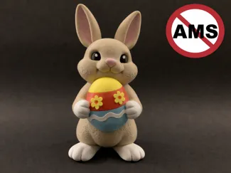 Bunny Holding Easter Egg