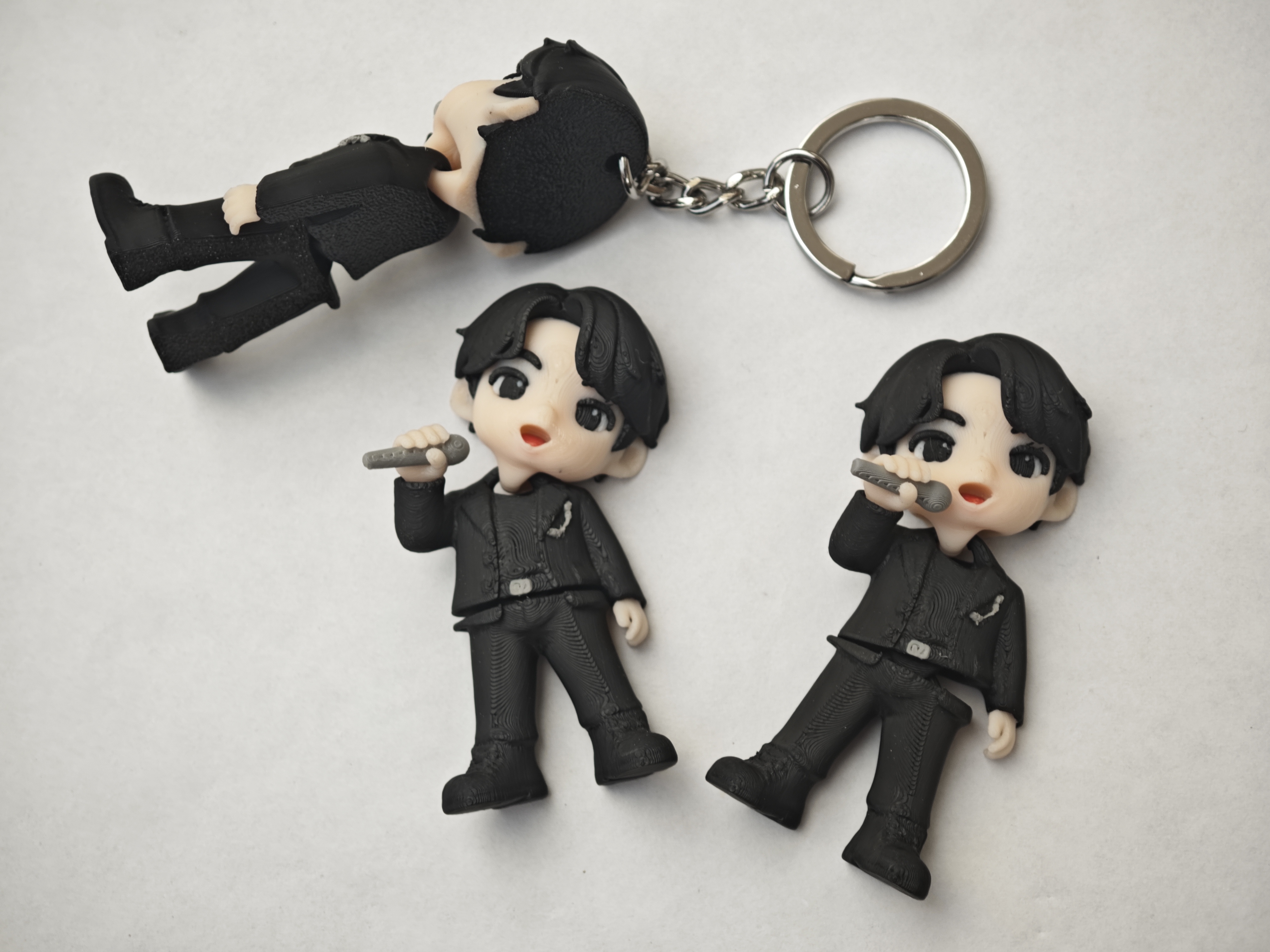 Mini Flexi K-Pop (BTS) Singer Keychain - Free 3D Print Model