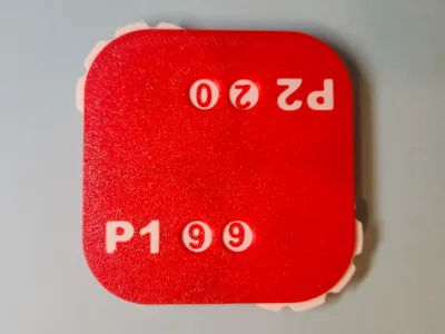 Life Counter MTG Two Player - Single Spinner 00-99