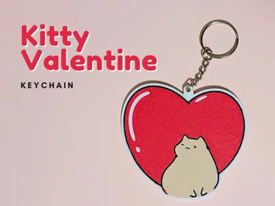 Kitty Valentine Keychain