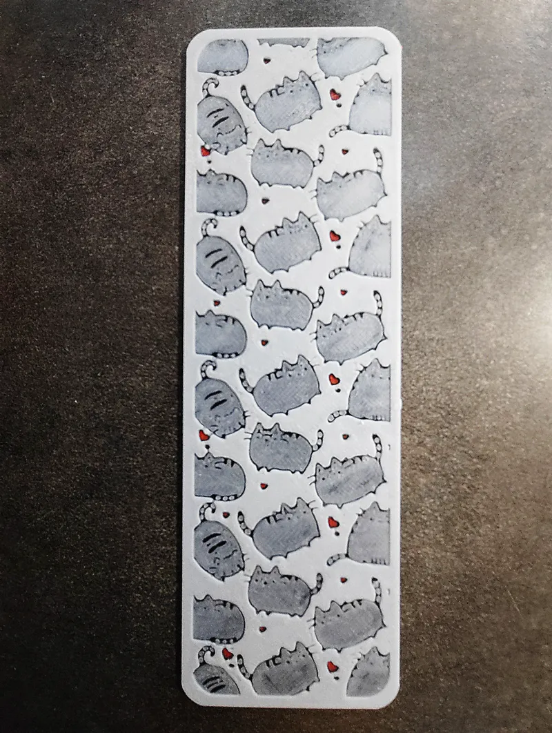 Hueforge Pusheen Bookmark