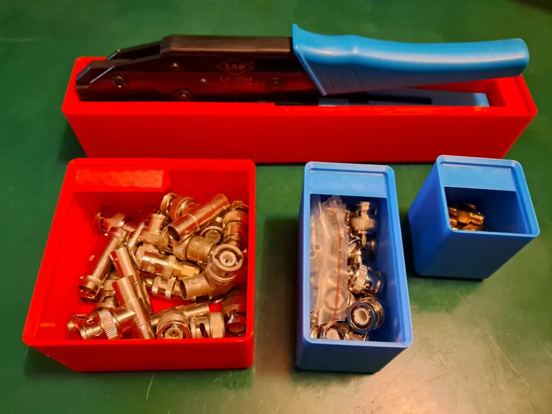 Gridfinity bin for LS-05H coaxial cable crimp tool