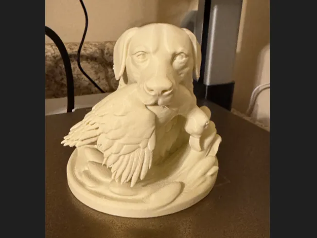 Labrador Retriever Bust with Duck