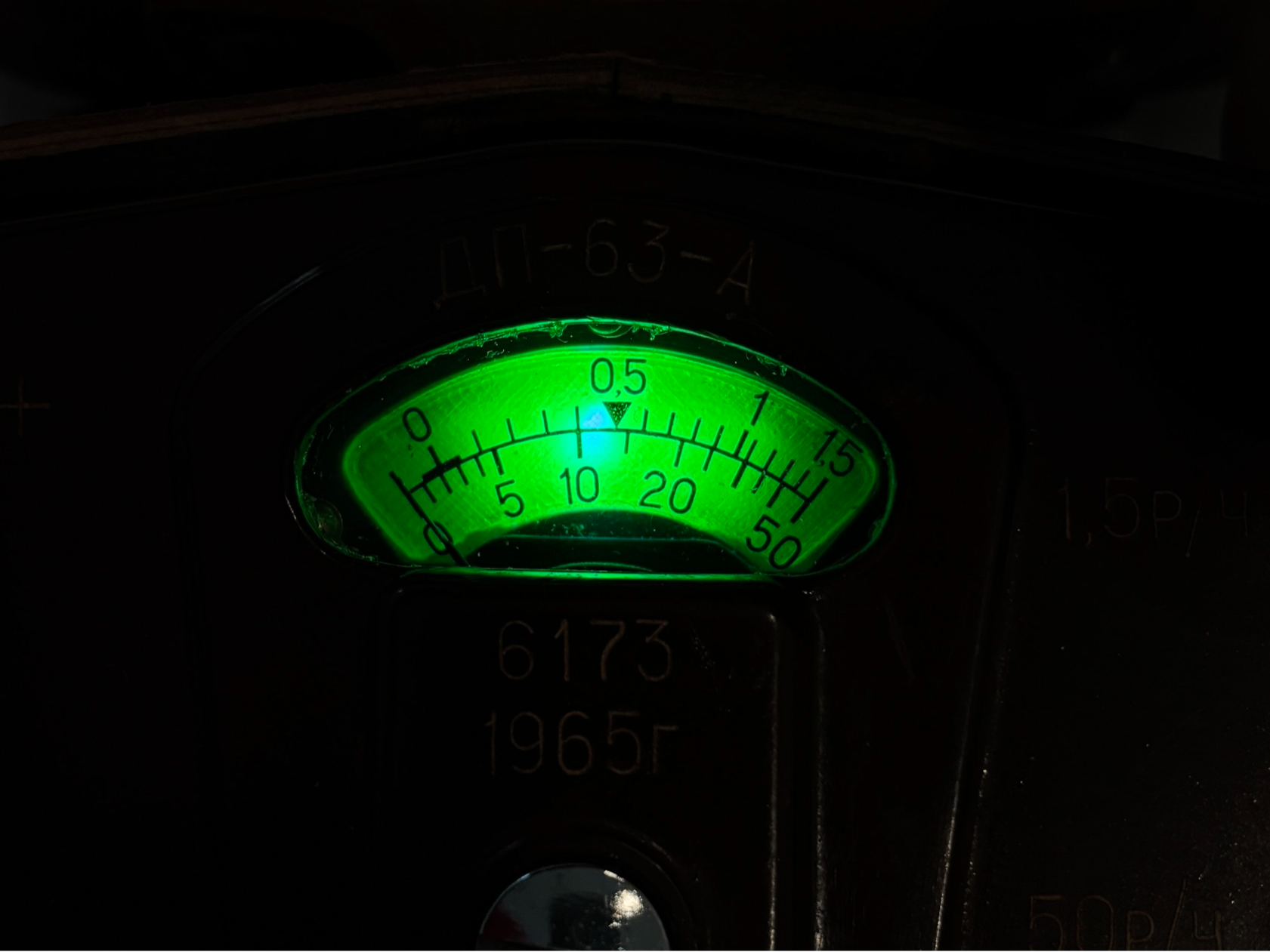Soviet DP-63-A Radiation Dosimeter Backplate