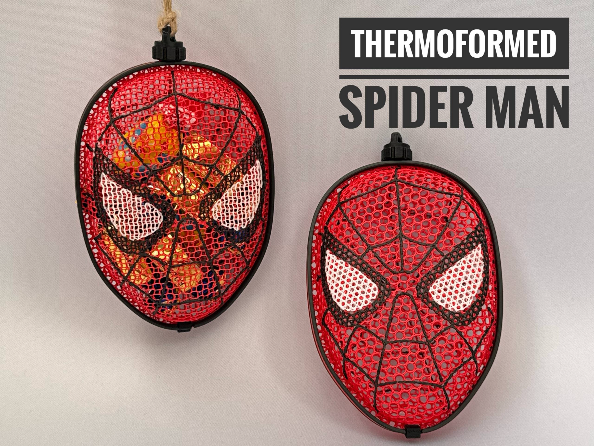 Thermoformed Spider Man - candy container 