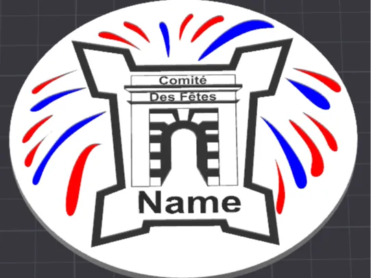 Sous tasse CDF nom personalisable