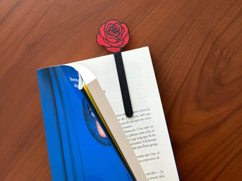 Marcapáginas Rosa / Punt de llibre Sant Jordi rosa